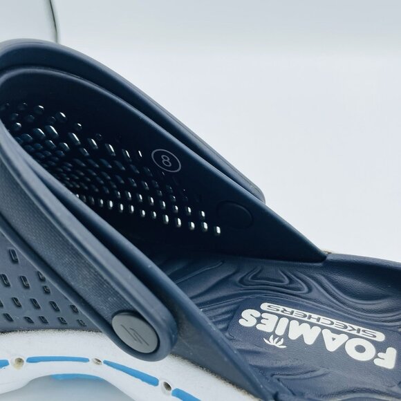 Skechers Shoes Womens 8 Blue Foamies Ultra Go Comfort Slip On Clog Sandal Mules - Picture 10 of 10